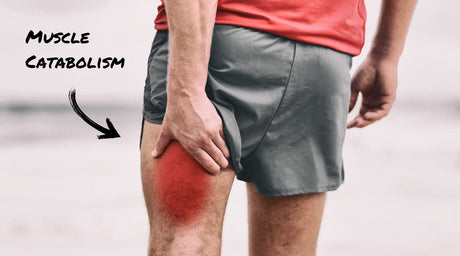 Man holding his hamstring in discomfort