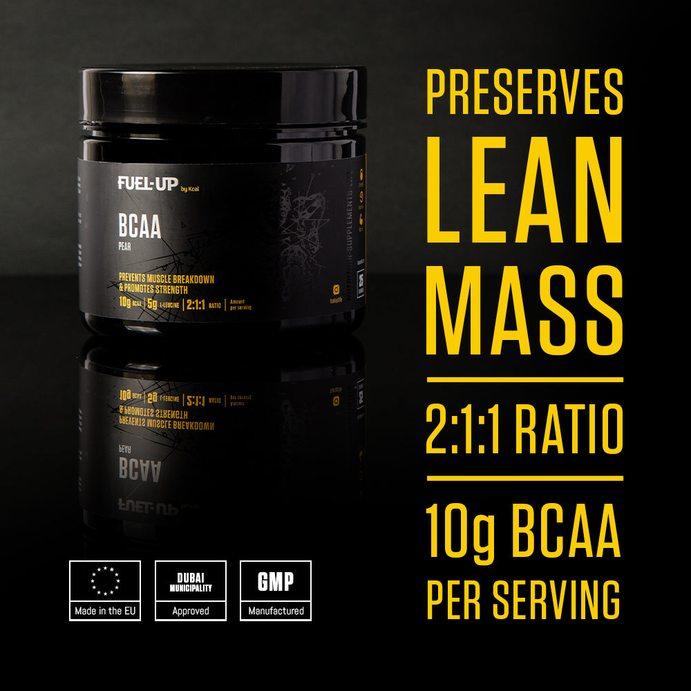 Label for BCAA ratio included in the supplement powder