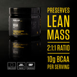 Label for BCAA ratio included in the supplement powder