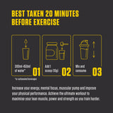 Instructions on how to safely take pre-workout