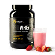 2 lb container of strawberry milkshake flavoured whey protein powder